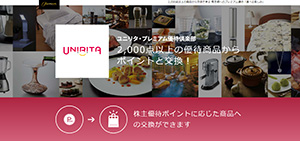 保有株式数に応じてポイント進呈(1ポイント≒1円)