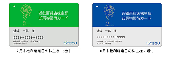 特典１　「株主様お買い物優待カード」