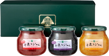 自社オリジナル製品「手造りジャム」セット贈呈