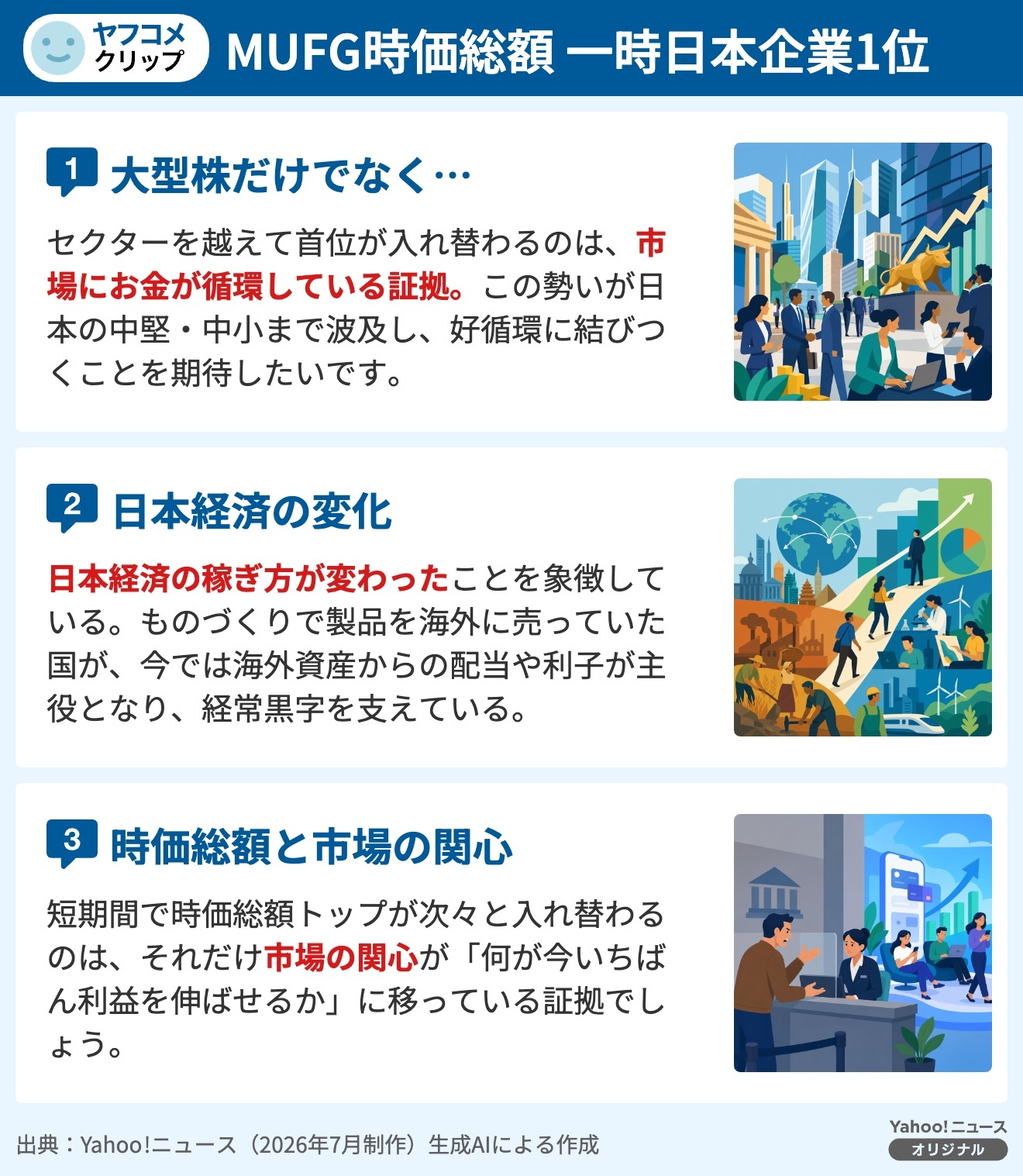 MUFG時価総額 一時日本企業1位