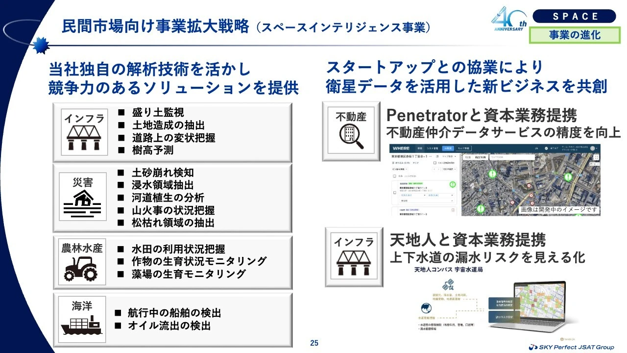 ⺠間市場向け事業拡⼤戦略（スペースインテリジェンス事業）