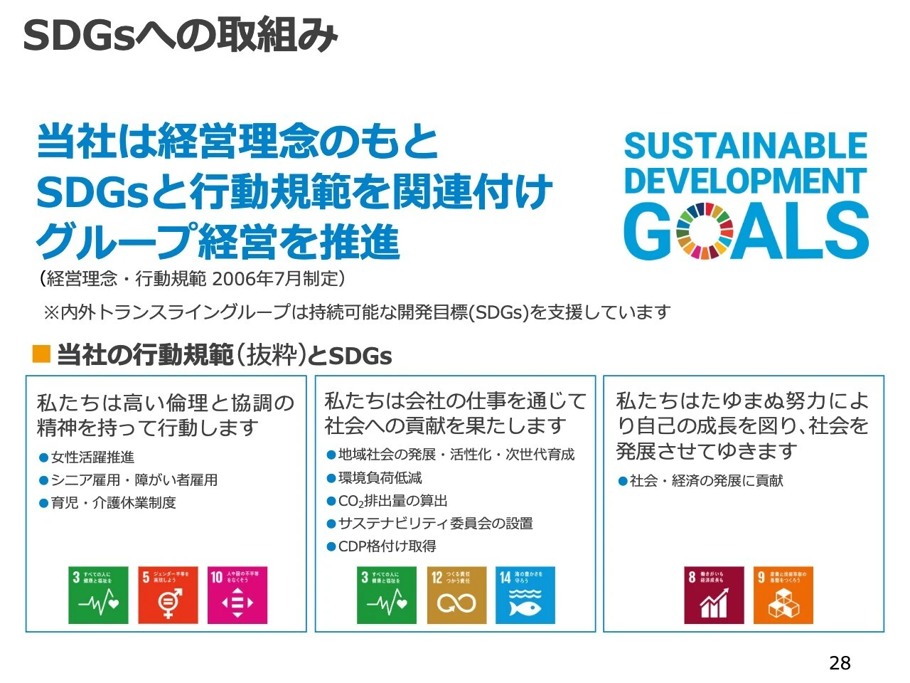 SDGsへの取組み