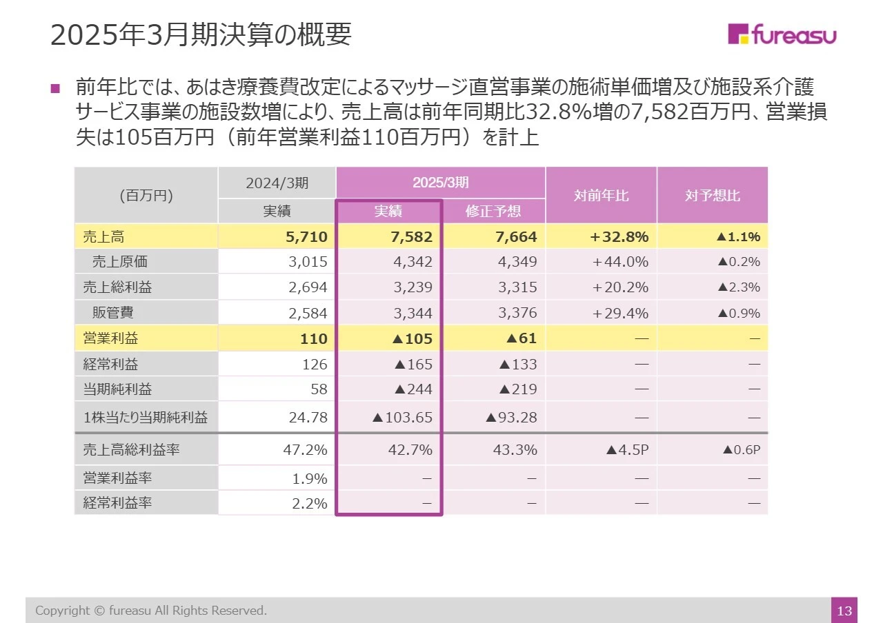 2025年3月期決算の概要