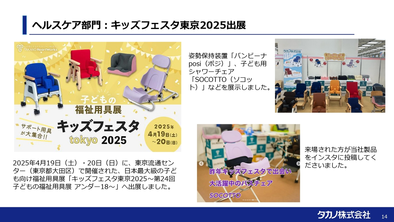 ヘルスケア部門：キッズフェスタ東京2025出展