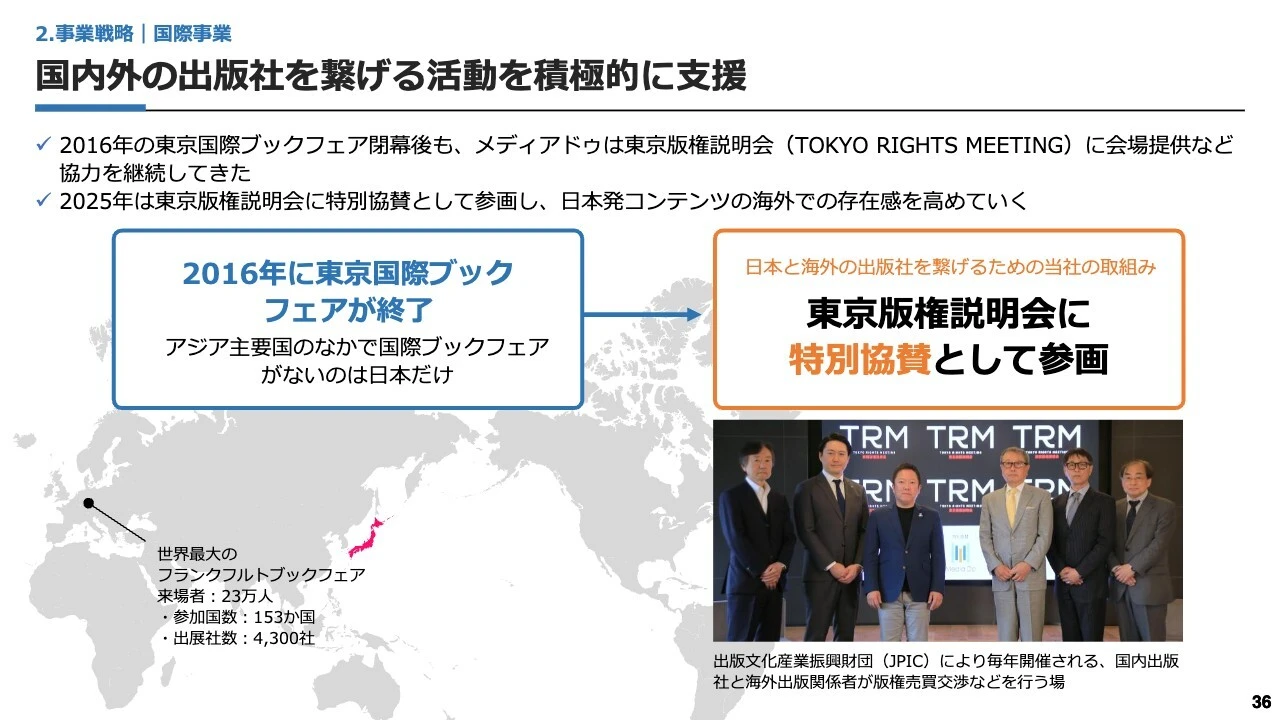 国内外の出版社を繋げる活動を積極的に支援