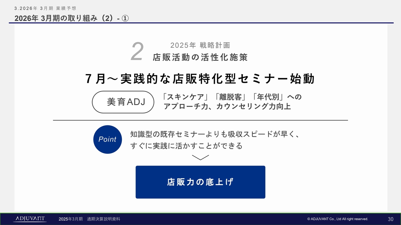 2026年3月期の取り組み（2）-①