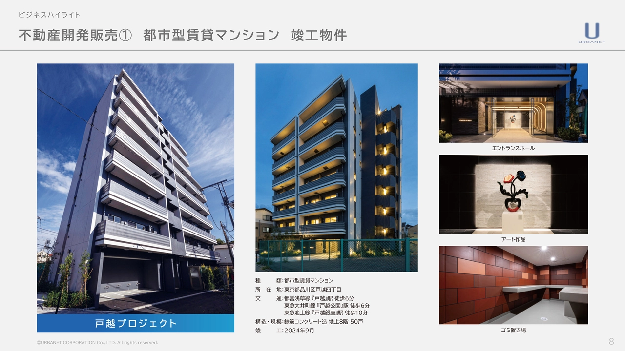 不動産開発販売① 都市型賃貸マンション 竣工物件