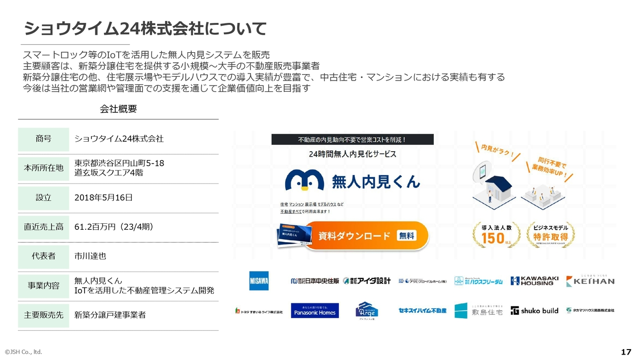 ショウタイム24株式会社について