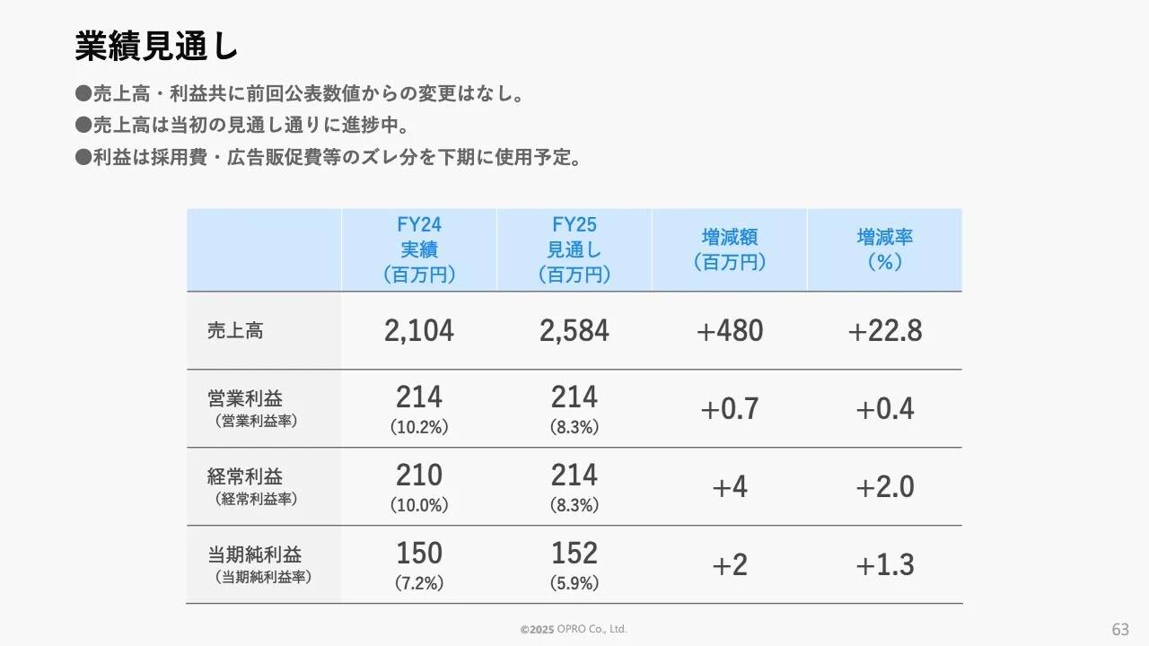 業績見通し