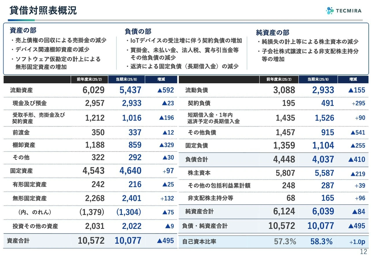 貸借対照表概況