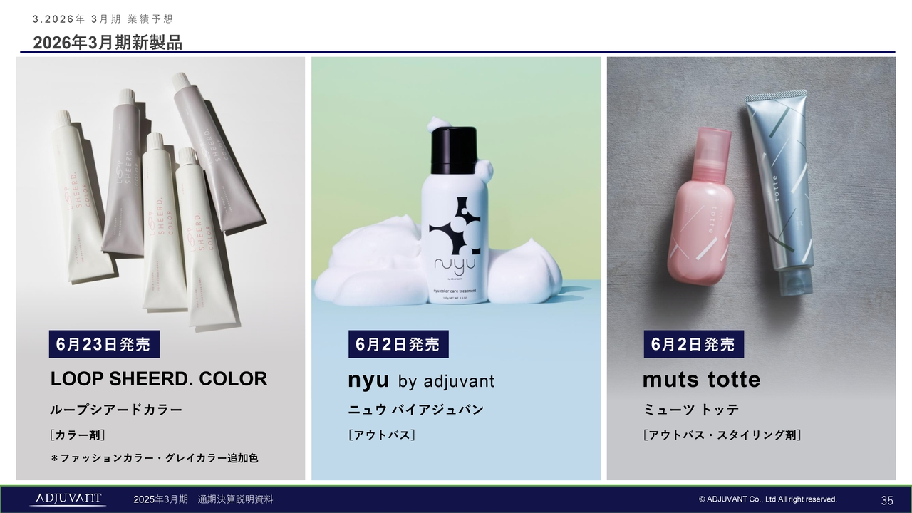 2026年3月期新製品