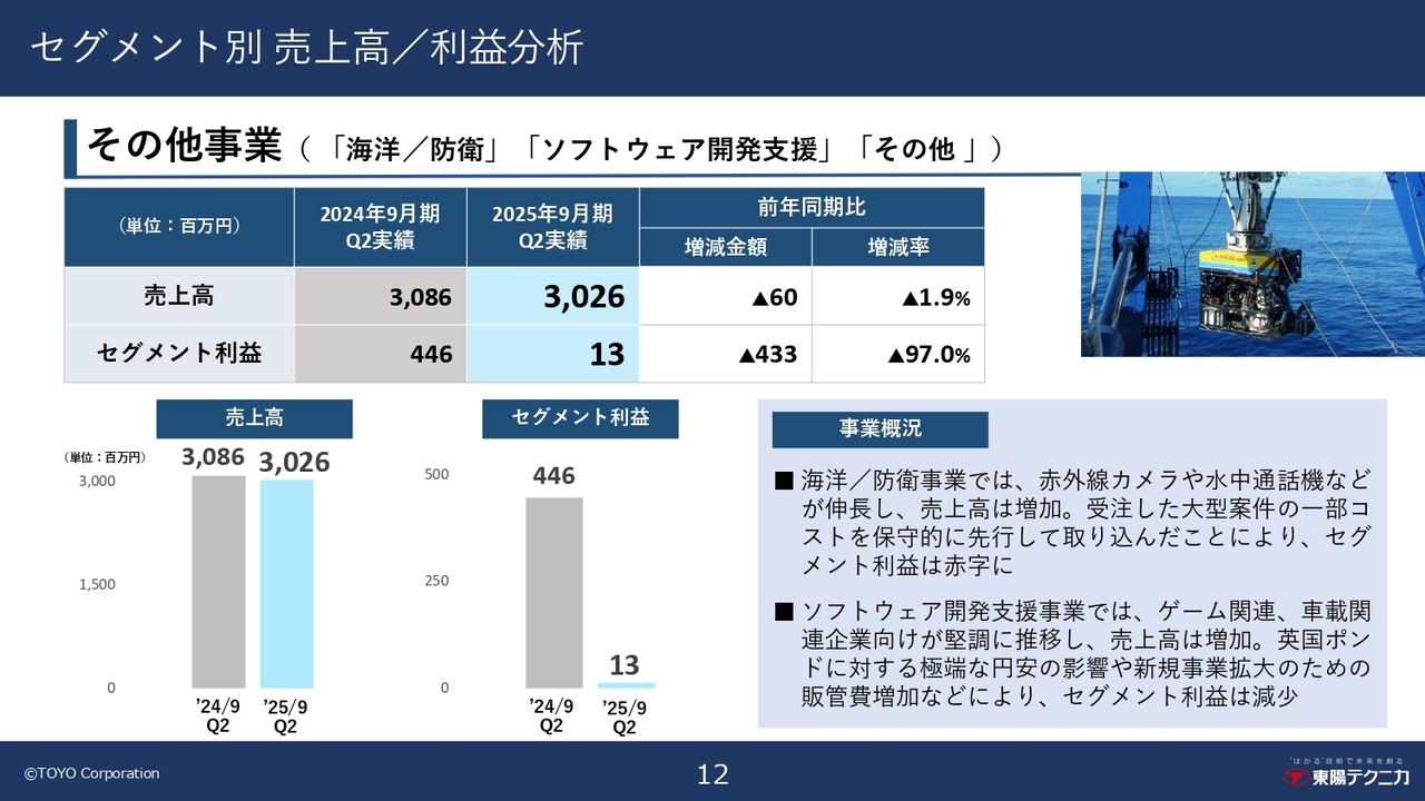 セグメント別 売上高／利益分析