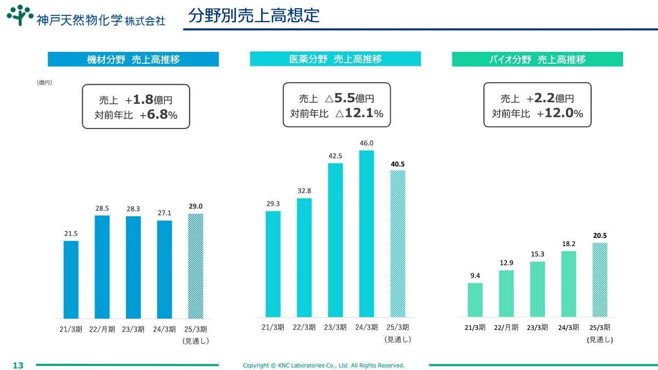 分野別売上高想定